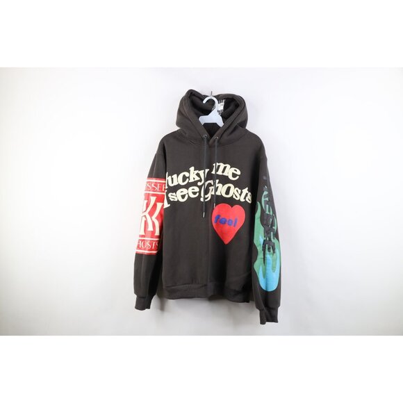 Kid Cudi Kanye West Mens Large Lucky Me I See Ghosts Campflog Gnaw Hoodie Nov 11